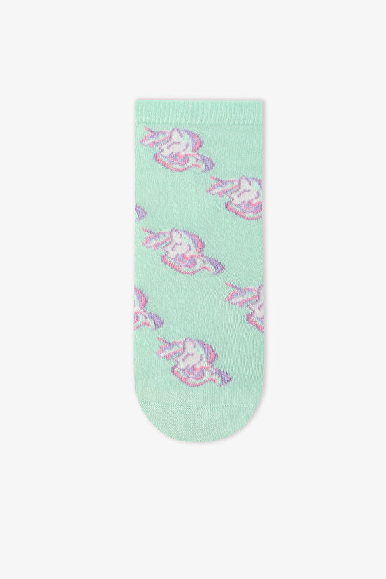 Renkli Kız Çocuk Cutie Unicorn 4'lü Soket Çorap - 6