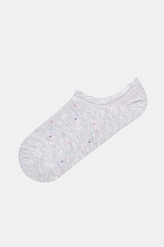 Mini Dotted Gri-Pembe 3lü Sneaker Çorabı - 2