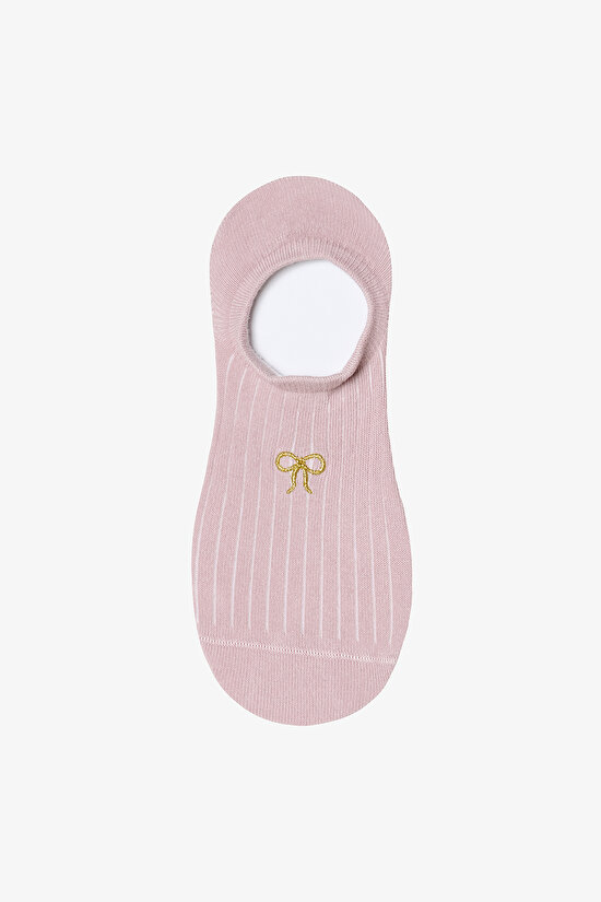 3 Pairs of Cotton Bow Embroidered Sneaker Socks - 3