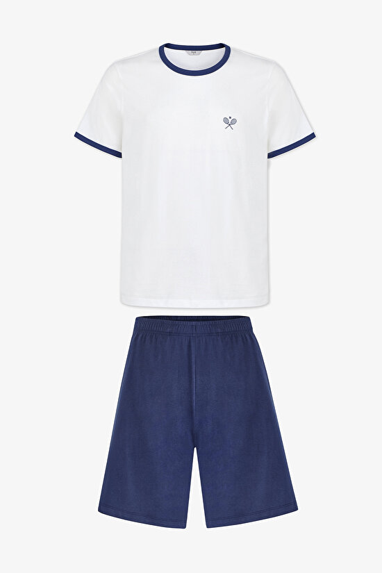 Erkek Renkli Court Clean Pijama Takımı - 1