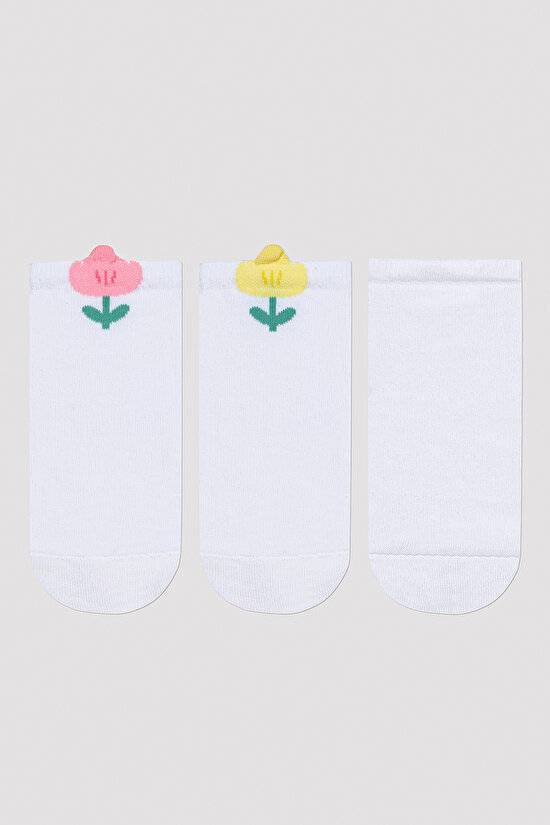 Flower Detail 3in1 Liner Socks - 1