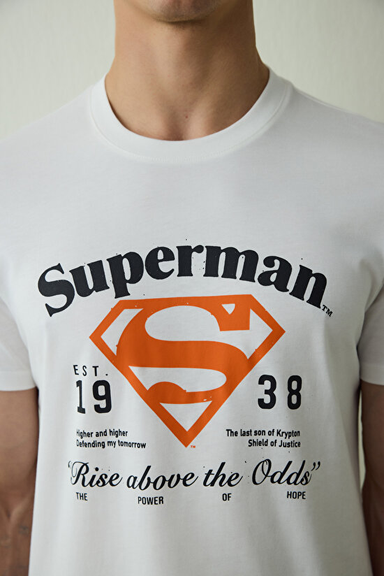 Erkek Superman Sloganlı Kısa Kollu Pijama Takımı - 5