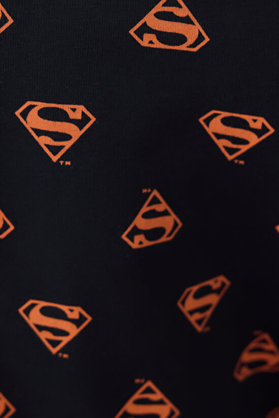 Erkek Superman Sloganlı Kısa Kollu Pijama Takımı - 6