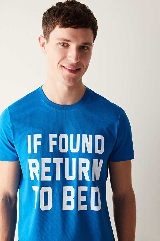 Erkek Return To Bed Yazılı Çok Renkli Pijama Takımı - 4