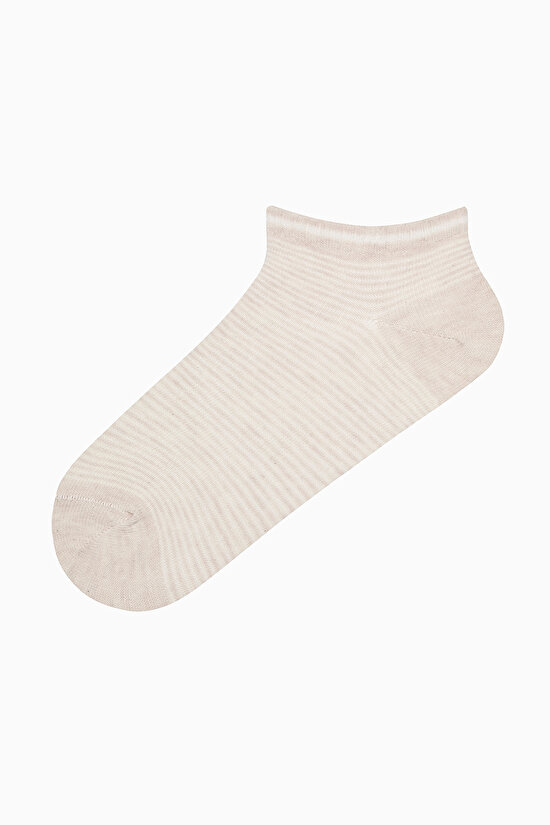 5 Çift Pamuklu Çok Desenli Patik Çorap - 6