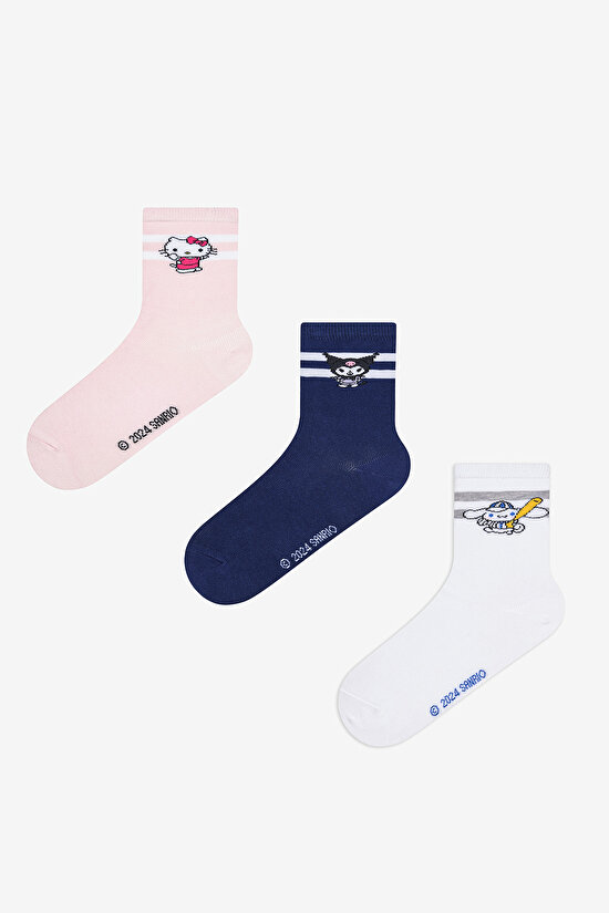 Sanrio 3in1 Navy Blue Socket Socks - 1