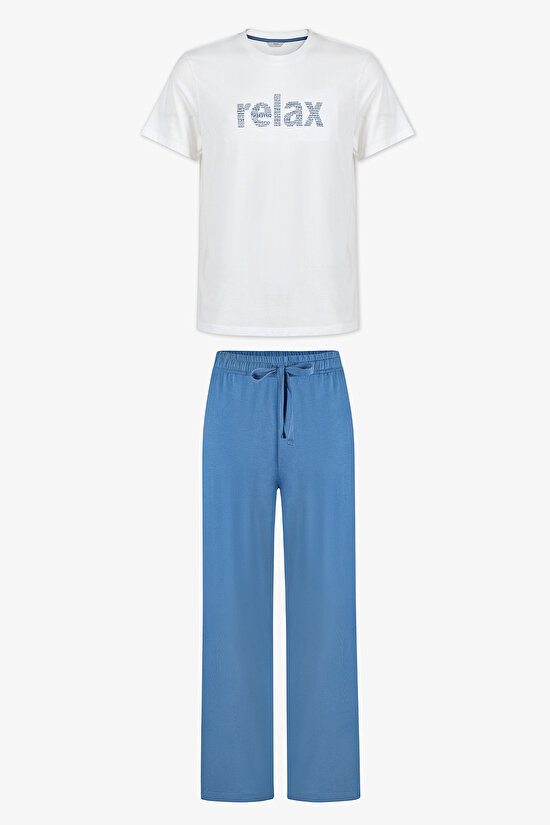 Erkek Renkli Relax State Pijama Takımı - 1
