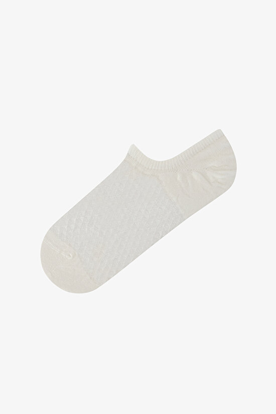 3 Çift Burun Dikişsiz Kendinden Desenli Sneaker Çorap - 3