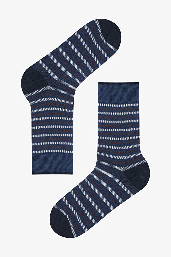 Çok Renkli Erkek Mix Stripe 3lü Soket Çorap Çok Renkli Erkek Mix Stripe 3lü Soket Çorap - 3