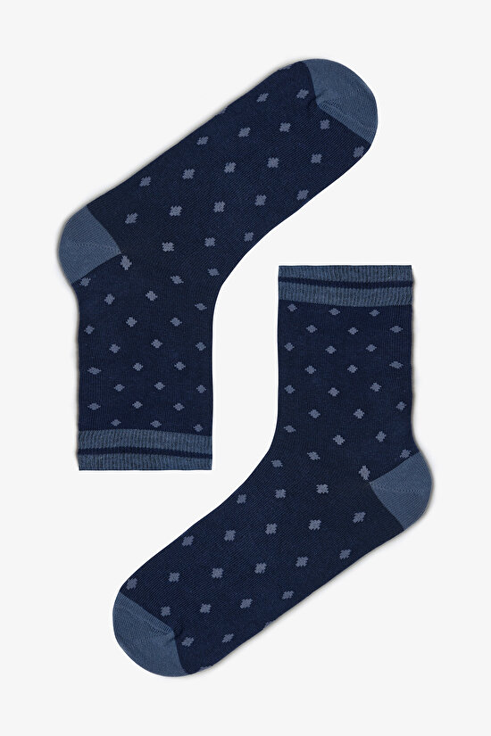Multicolored Man Polka Dot Patterned 5-Pack Socket Socks - 5