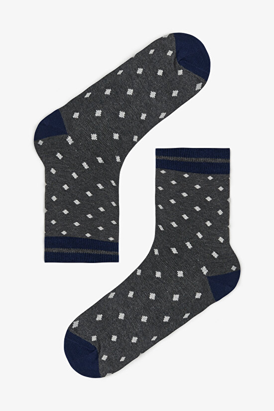 Multicolored Man Polka Dot Patterned 5-Pack Socket Socks - 6