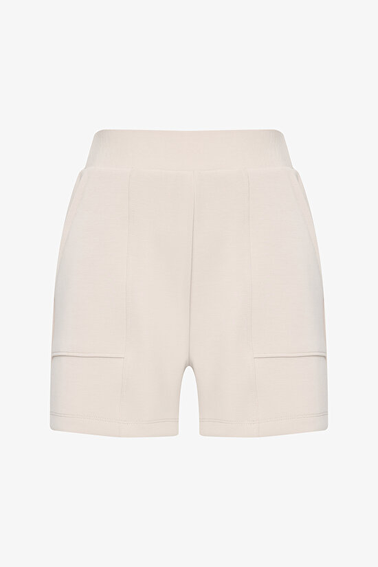 Pocket Detailed Light Beige Short - 8