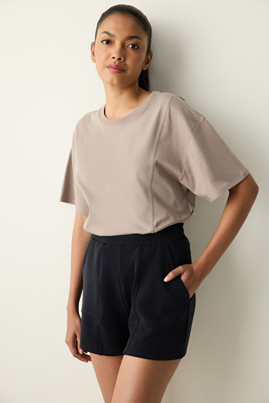 Siyah Cepli Modal Şort - 5