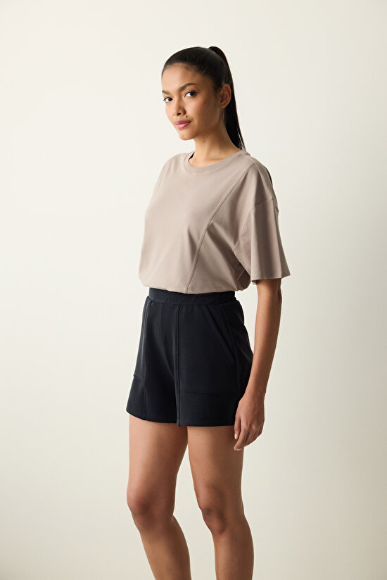 Siyah Cepli Modal Şort - 6