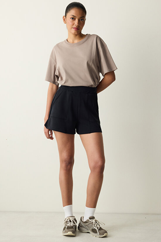 Siyah Cepli Modal Şort - 7
