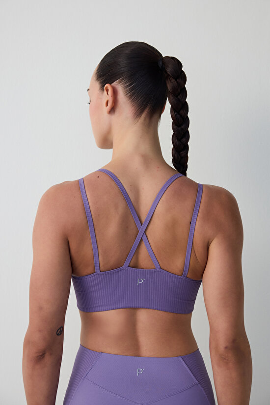 Lila Mor Hafif Destek Çapraz Askılı Spor Sütyeni Lila Mor Hafif Destek Çapraz Askılı Spor Sütyeni - 7