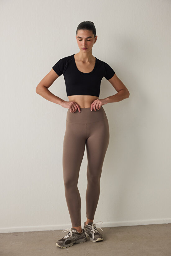 Khaki Soft Feel Legging - 4