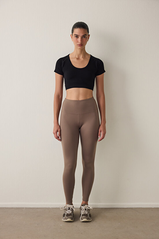 Khaki Soft Feel Legging - 5