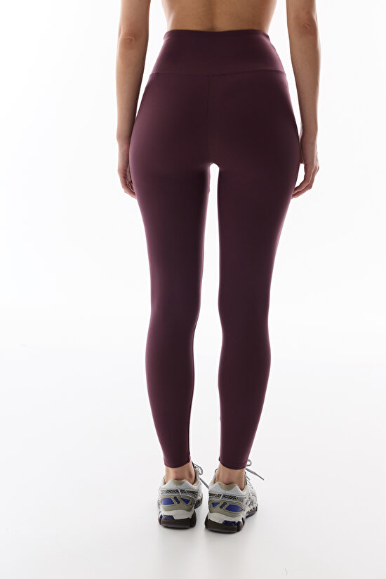 Bordo Yüksek Bel Relax Feel Tayt - 3