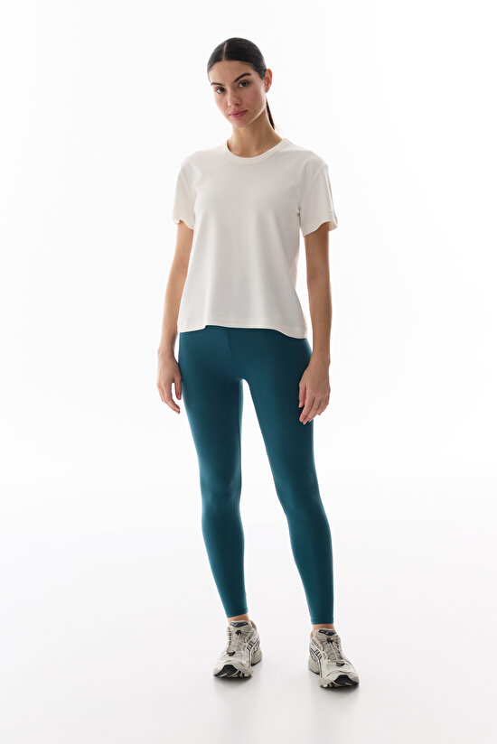 Turkuaz Yüksek Bel Relax Feel Tayt - 4