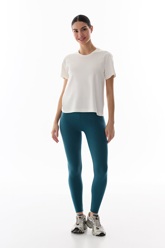 Turkuaz Yüksek Bel Relax Feel Tayt - 5