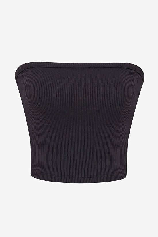 Siyah CUPsecret Kendinden Pedli Straplez Crop Top Siyah CUPsecret Kendinden Pedli Straplez Crop Top - 7