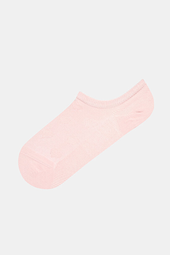 Tiny Heart Beyaz - Pembe 3lü Sneaker Çorabı - 3