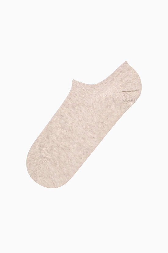 Leopard Shiny 3in1 Beige Melange Sneaker Socks - 4