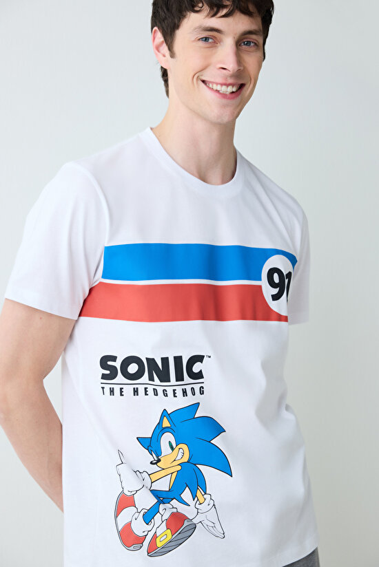 Sonic Şortlu Çok Renkli Cepli Pijama Takımı - 3