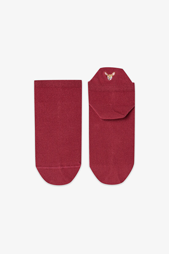 3 Çift Pamuklu Çekçekli Hayvan Nakışlı Patik Çorap - 4