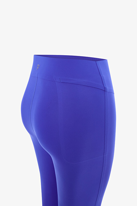 Navy Blue Medium Support Pocketed High Waist Leggings - 9