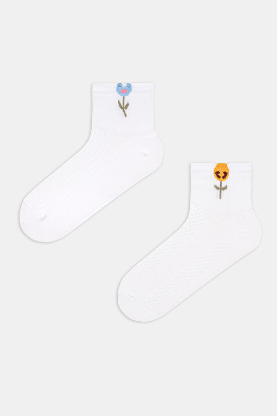 Floral Tennis 2in1 Socket Socks - 1