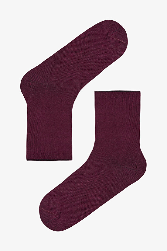 Lila Mor Relax Berry 5li Soket Çorap - 5