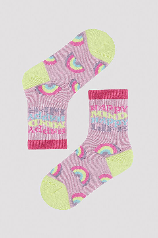 Kız Çocuk Happy Mind 3lü Tenis Soket Çorap - 3