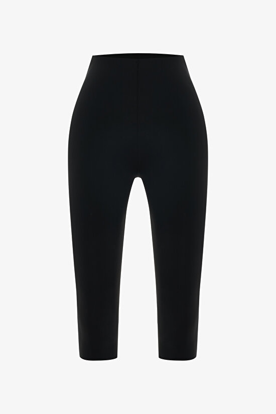 Siyah Contour Kapri Tayt - 6