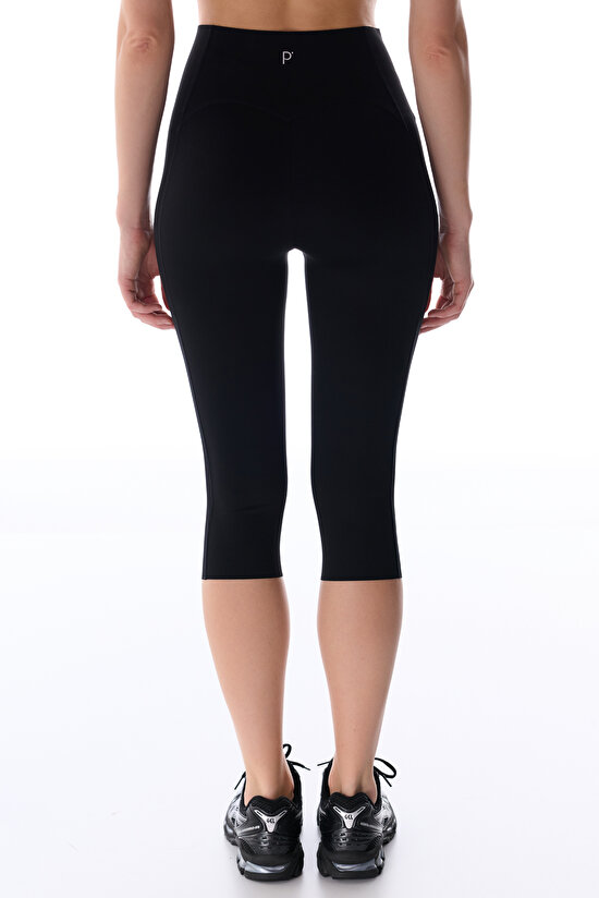 Black Wonder High Support Shaping High-Waisted Contour Capri Leggings - 8