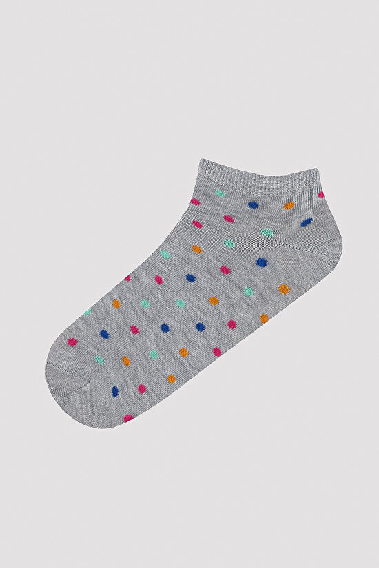 Renkli Puantiyeli 5li Patik Çorap - 3