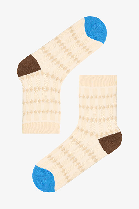 2 Çift Pamuklu Kendinden Pop Desenli Soket Çorap - 3