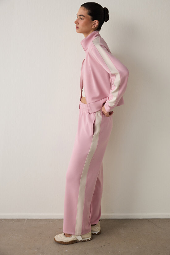 Lila Silky Feel Dik Yaka Fermuarlı Spor Ceket - 8