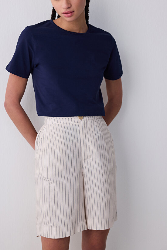 Basic Lacivert Tişört - 3