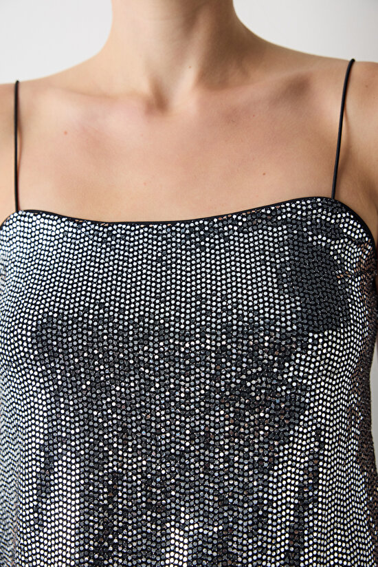 Shiny Silver Color Cami - 6