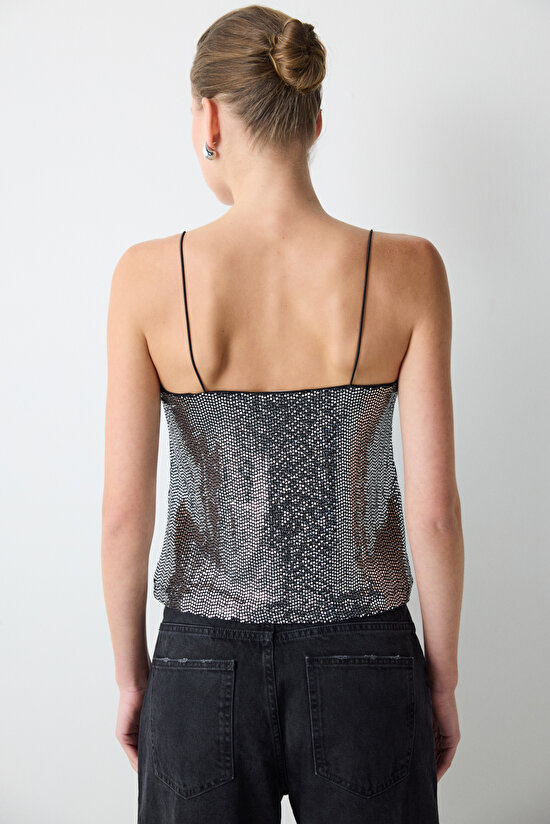 Shiny Silver Color Cami - 7