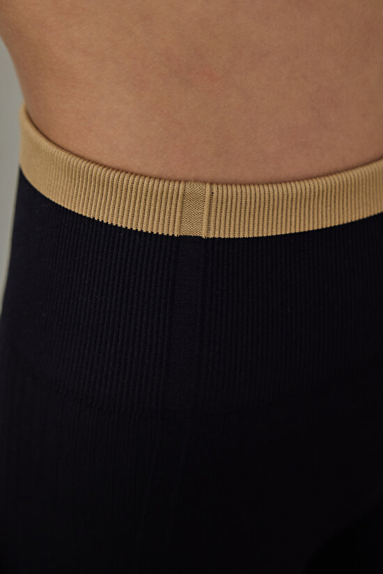 Black Seamless High Waist Leggings - 4