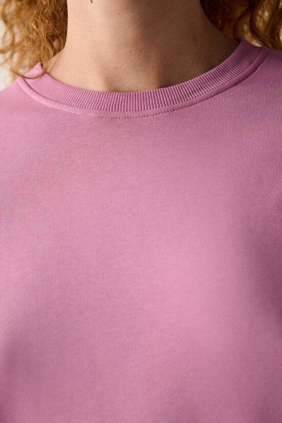 Pembe Rahat Kesim Eşofman Üstü - 5