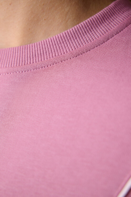 Pembe Rahat Kesim Eşofman Üstü - 7