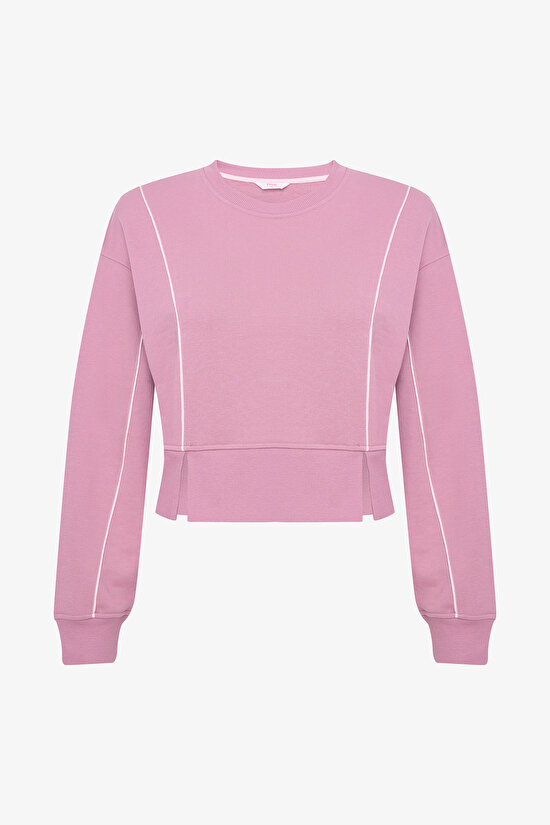 Pembe Rahat Kesim Eşofman Üstü - 9