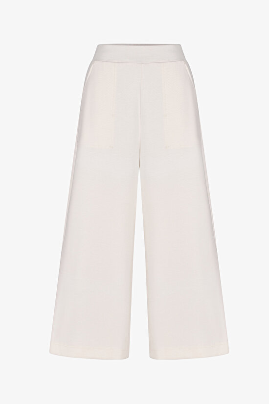 Snow White Clean Waist Crop Modal Pants - 1