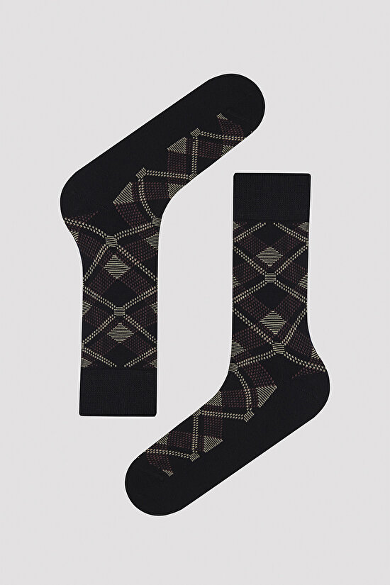 Erkek 3lü Siyah Soket Çorap - 4