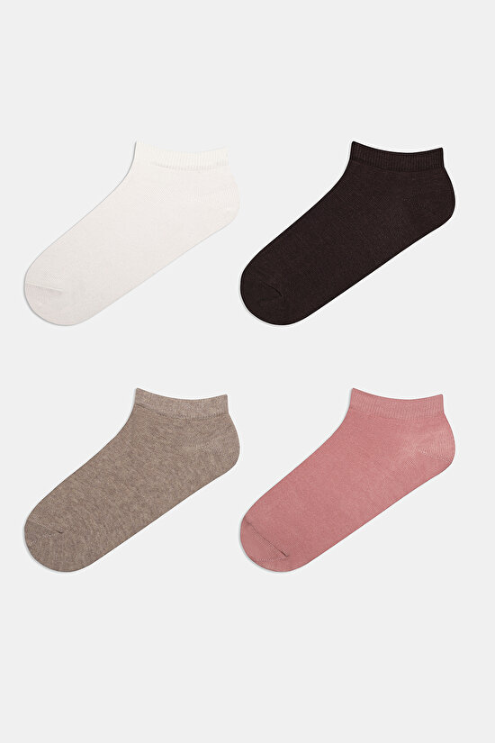Basic 4lü Patik Çorap - 1
