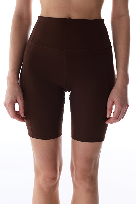 Kahverengi Merrow Cep Detaylı Biker Tayt - 2